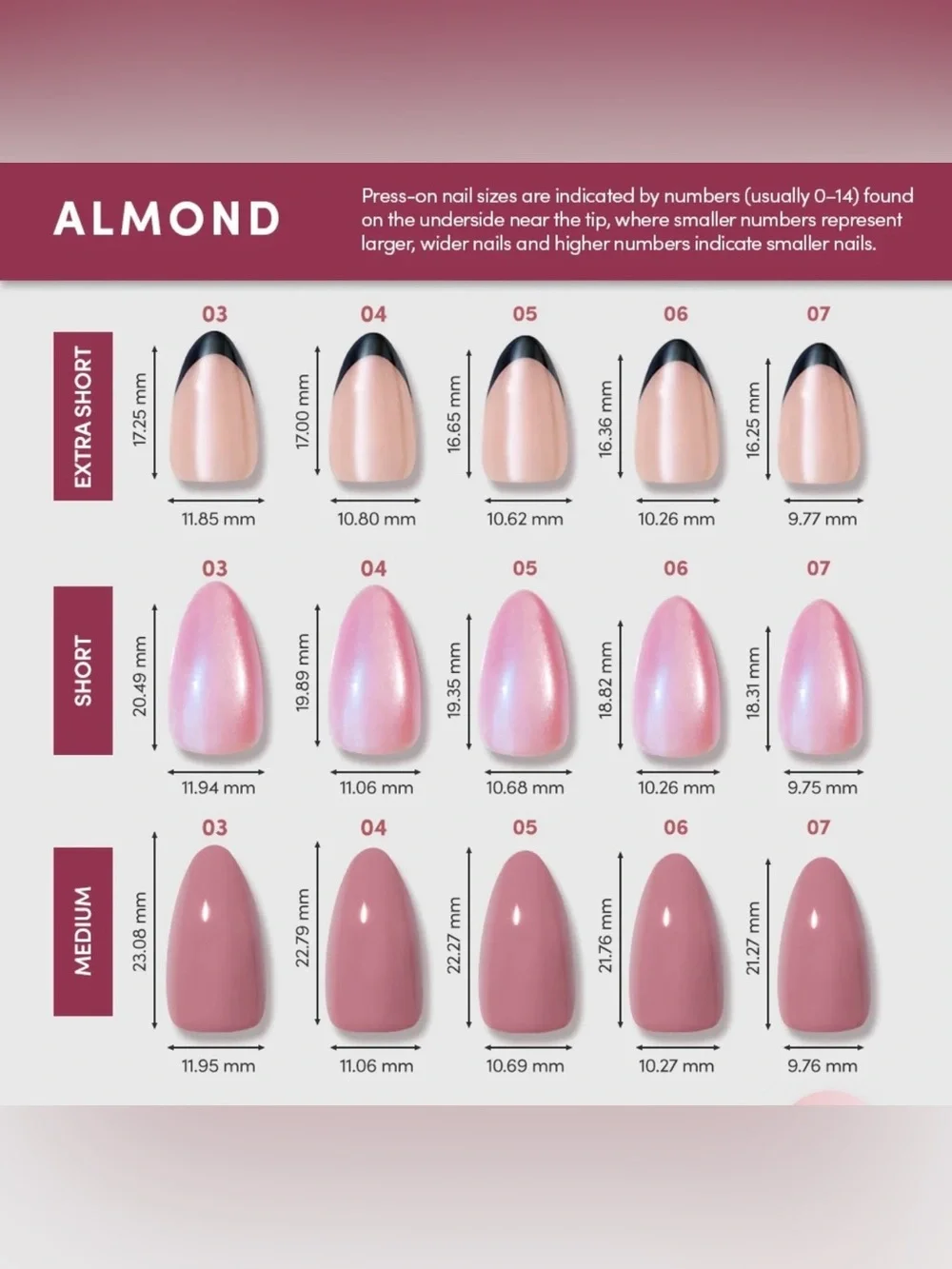 Glamnetic Short Almond Classic White French Tip Nail Set